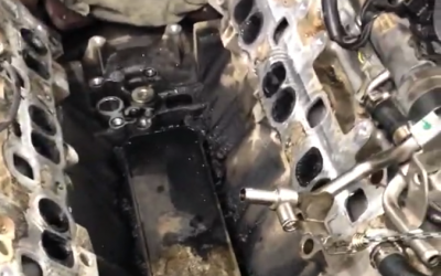 Mercedes Benz V6 3.0L Diesel Engine M642 Oil Cooler Seal Leaking