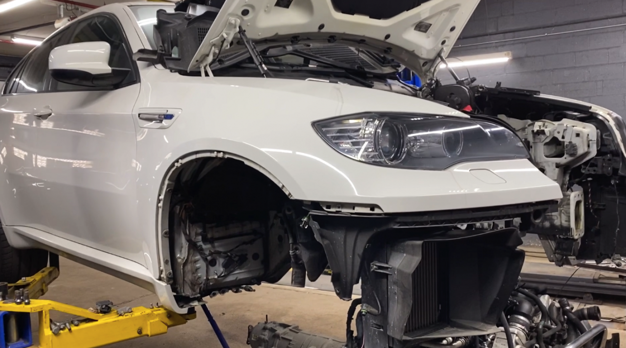 BMW X6 M Series Engine Installation Auto Park Service